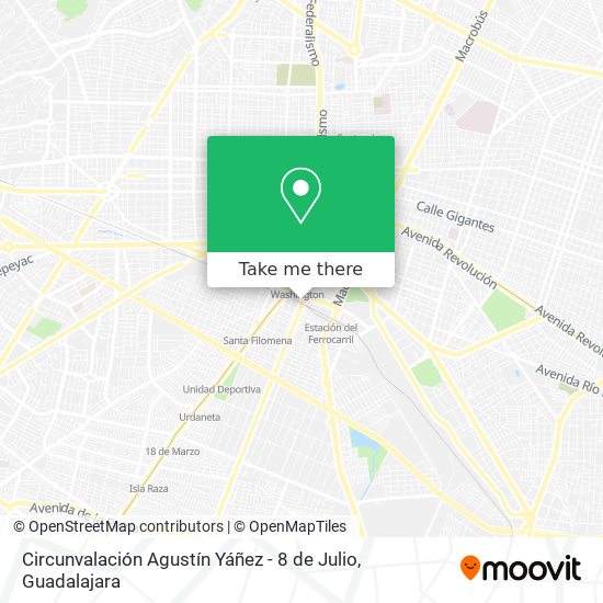 Circunvalación Agustín Yáñez - 8 de Julio map