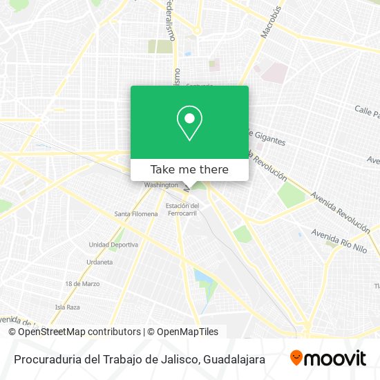 Procuraduria del Trabajo de Jalisco map