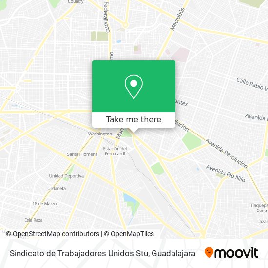 Sindicato de Trabajadores Unidos Stu map