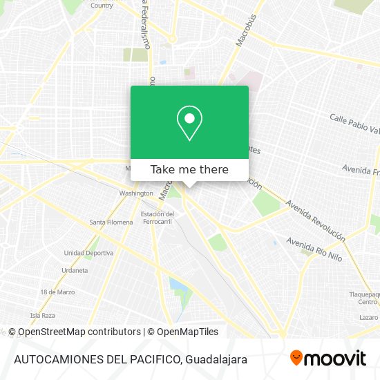AUTOCAMIONES DEL PACIFICO map