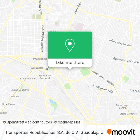 Transportes Republicanos, S.A. de C.V. map