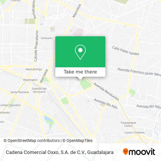 Mapa de Cadena Comercial Oxxo, S.A. de C.V.