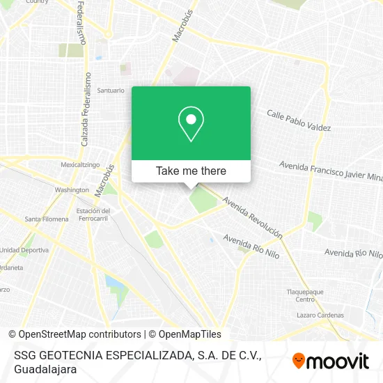 Mapa de SSG GEOTECNIA ESPECIALIZADA, S.A. DE C.V.