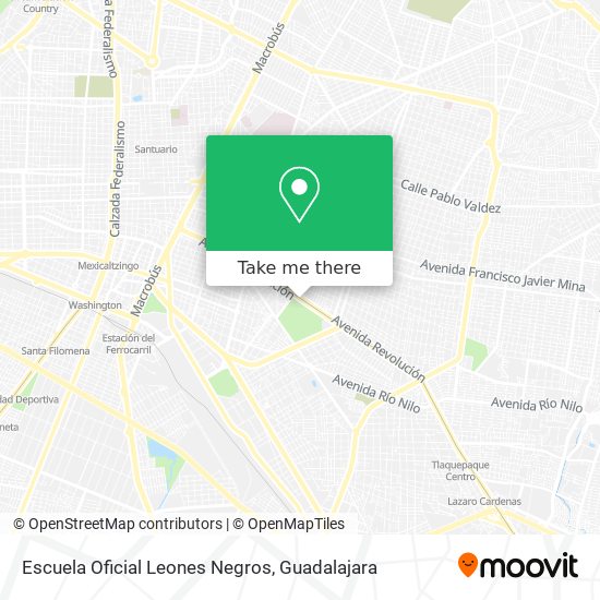 Mapa de Escuela Oficial Leones Negros