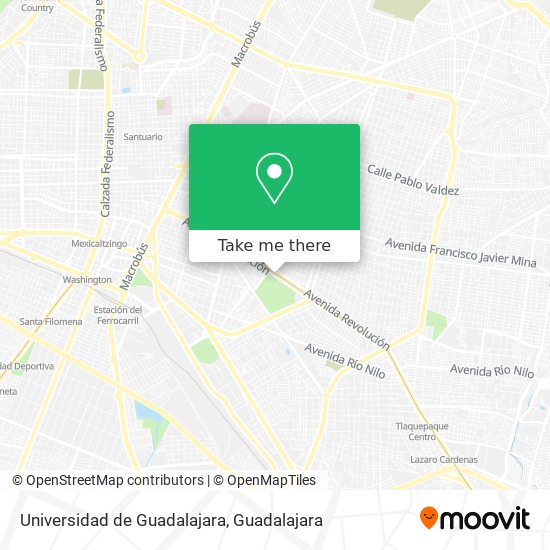 Mapa de Universidad de Guadalajara