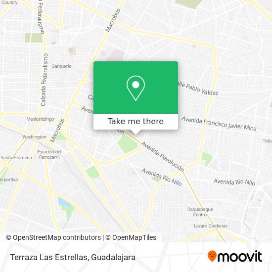 Terraza Las Estrellas map