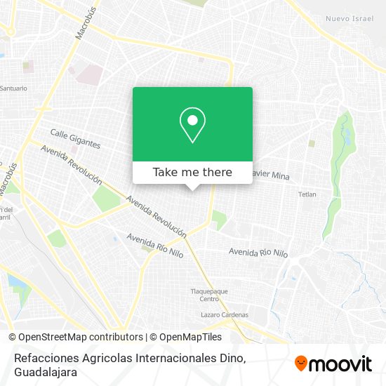 Refacciones Agricolas Internacionales Dino map