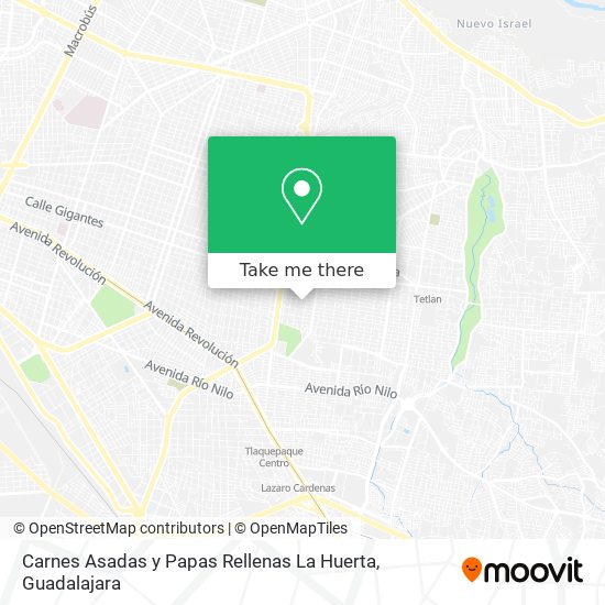 Mapa de Carnes Asadas y Papas Rellenas La Huerta