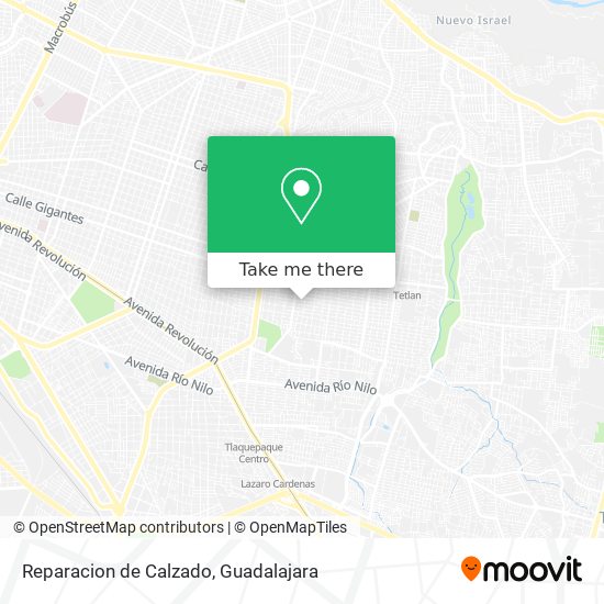 Mapa de Reparacion de Calzado