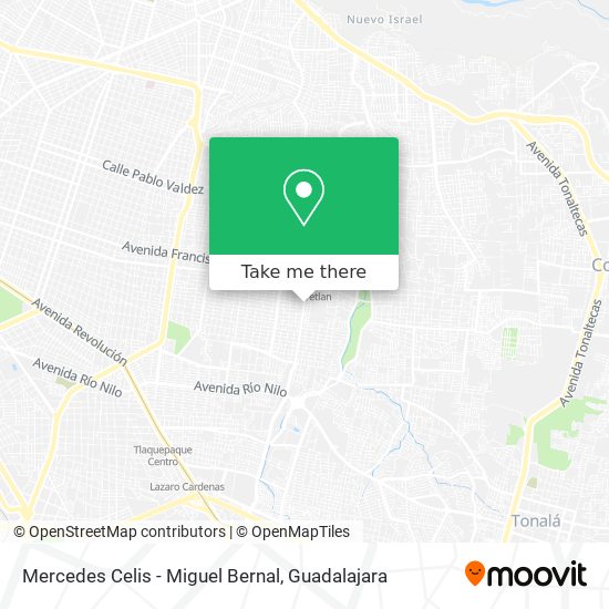 Mercedes Celis - Miguel Bernal map