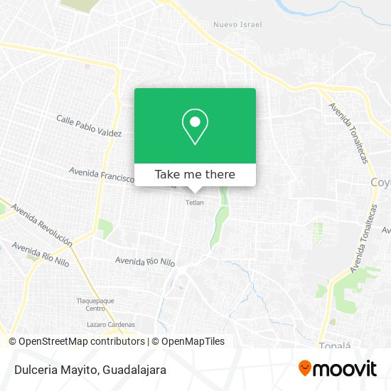 Mapa de Dulceria Mayito