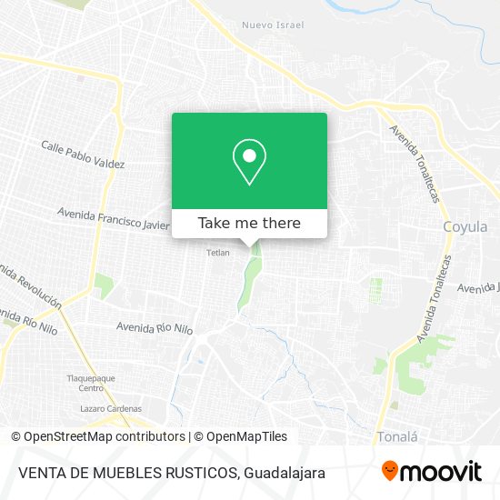 Mapa de VENTA DE MUEBLES RUSTICOS