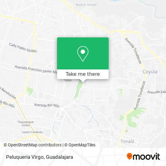 Mapa de Peluqueria Virgo