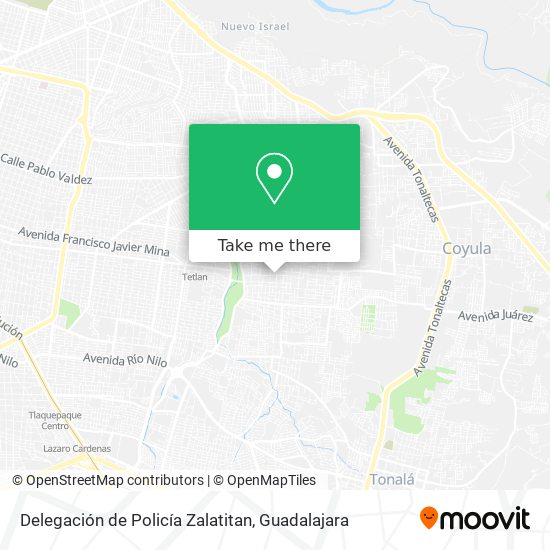 Mapa de Delegación de Policía Zalatitan