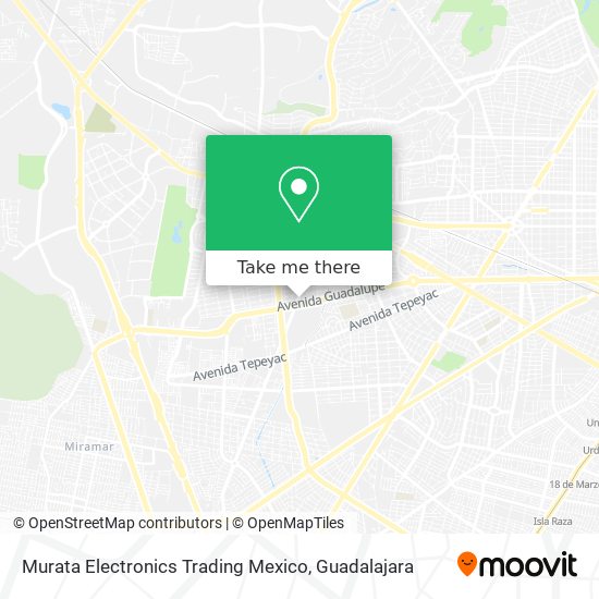 Murata Electronics Trading Mexico map