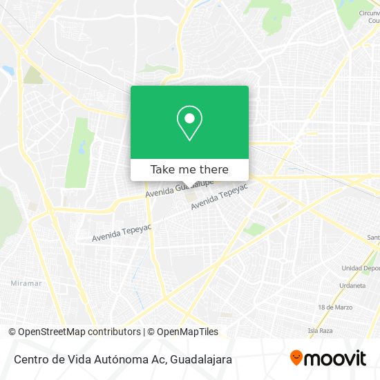 Centro de Vida Autónoma Ac map