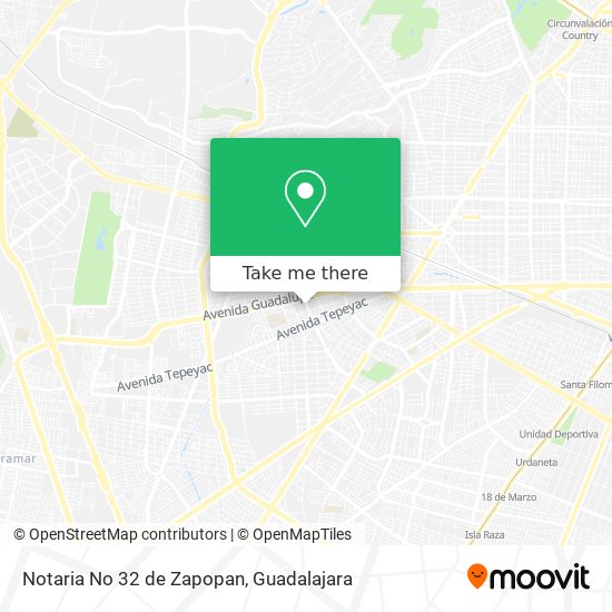 Notaria No 32 de Zapopan map