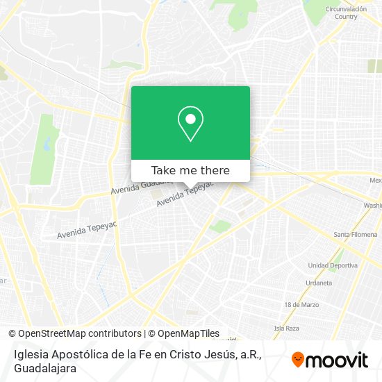 Iglesia Apostólica de la Fe en Cristo Jesús, a.R. map