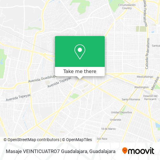 Masaje VEINTICUATRO7 Guadalajara map