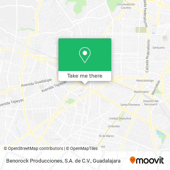 Mapa de Benorock Producciones, S.A. de C.V.