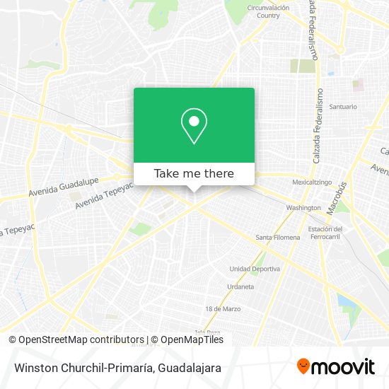 Winston Churchil-Primaría map
