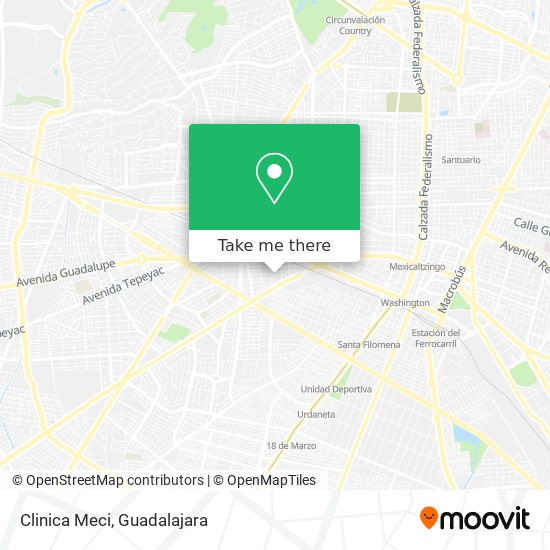 Mapa de Clinica Meci