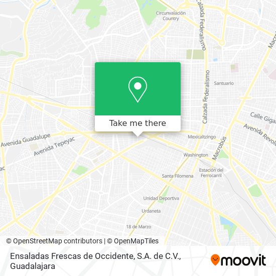 Mapa de Ensaladas Frescas de Occidente, S.A. de C.V.