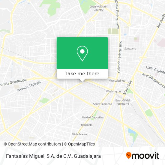 Fantasías Miguel, S.A. de C.V. map