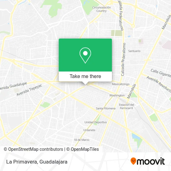 La Primavera map