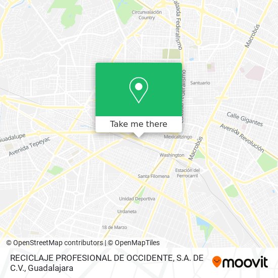Mapa de RECICLAJE PROFESIONAL DE OCCIDENTE, S.A. DE C.V.