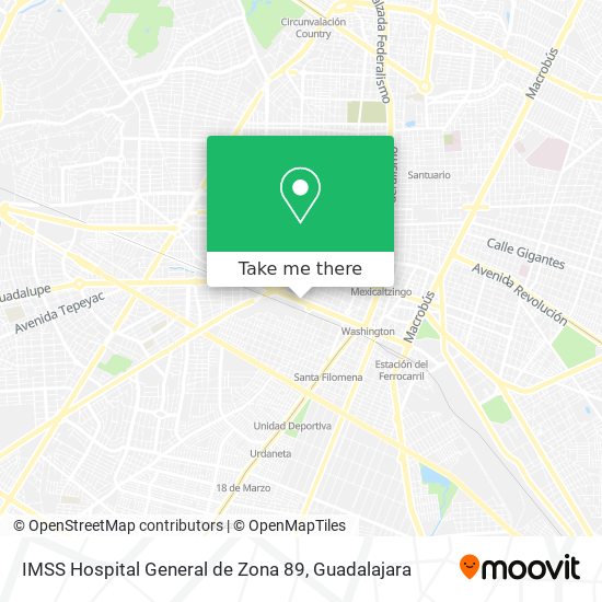 IMSS Hospital General de Zona 89 map