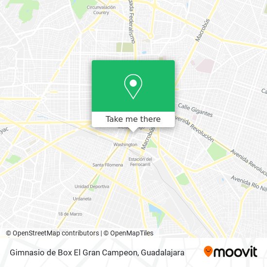 Gimnasio de Box El Gran Campeon map