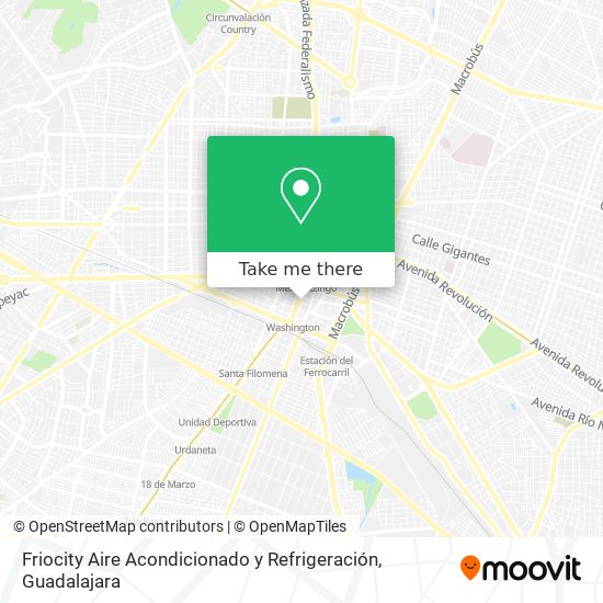 Friocity Aire Acondicionado y Refrigeración map