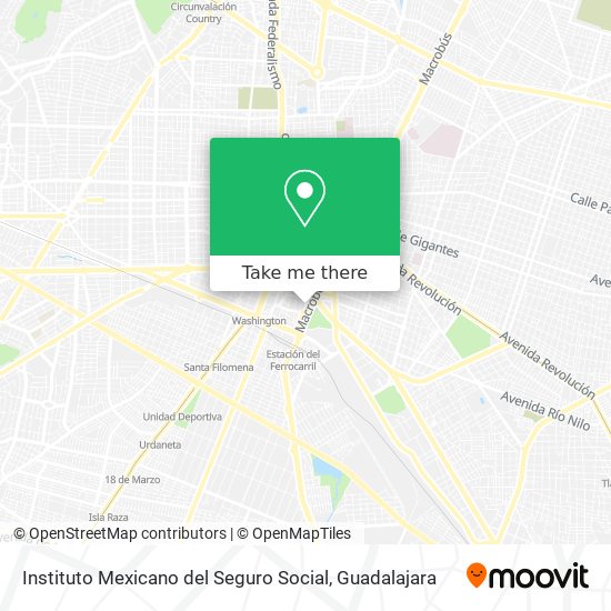 Mapa de Instituto Mexicano del Seguro Social