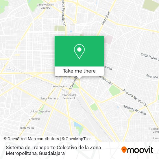 Sistema de Transporte Colectivo de la Zona Metropolitana map