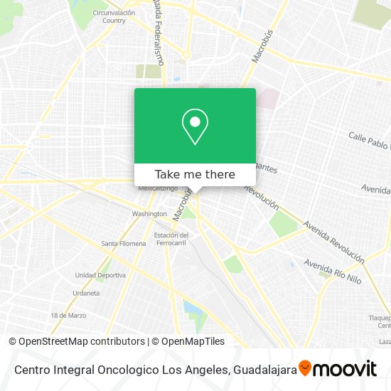 Mapa de Centro Integral Oncologico Los Angeles