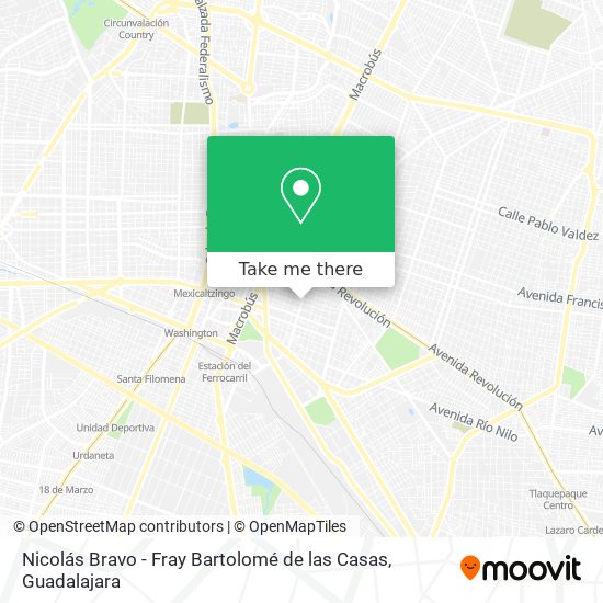 Nicolás Bravo - Fray Bartolomé de las Casas map