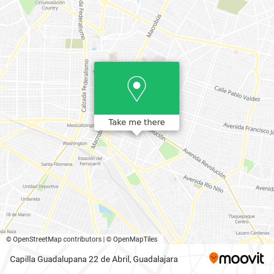 Mapa de Capilla Guadalupana 22 de Abril