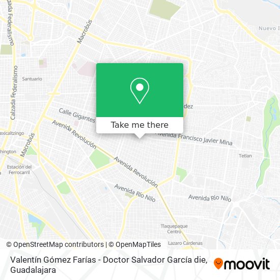 Valentín Gómez Farías - Doctor Salvador García die map