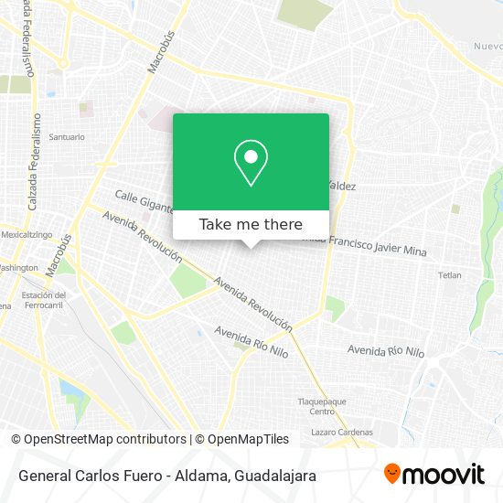 General Carlos Fuero - Aldama map