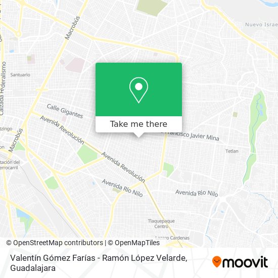 Valentín Gómez Farías - Ramón López Velarde map