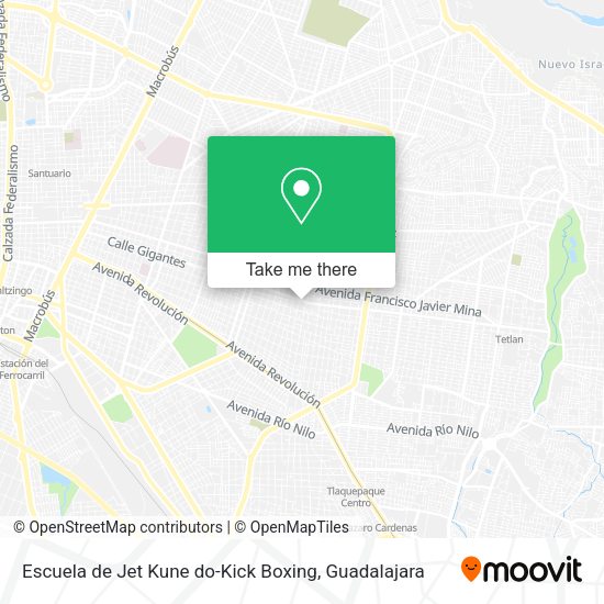 Mapa de Escuela de Jet Kune do-Kick Boxing
