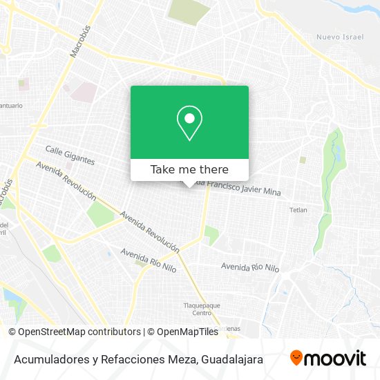 Mapa de Acumuladores y Refacciones Meza
