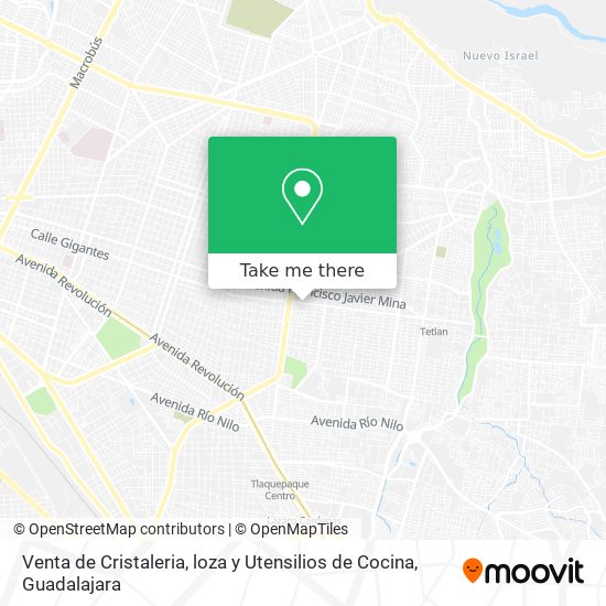 Venta de Cristaleria, loza y Utensilios de Cocina map