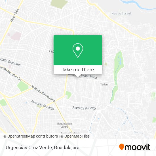 Mapa de Urgencias Cruz Verde