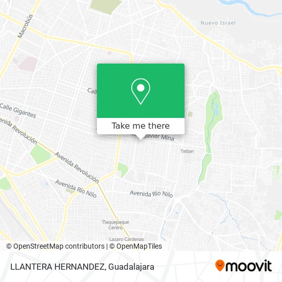 Mapa de LLANTERA HERNANDEZ