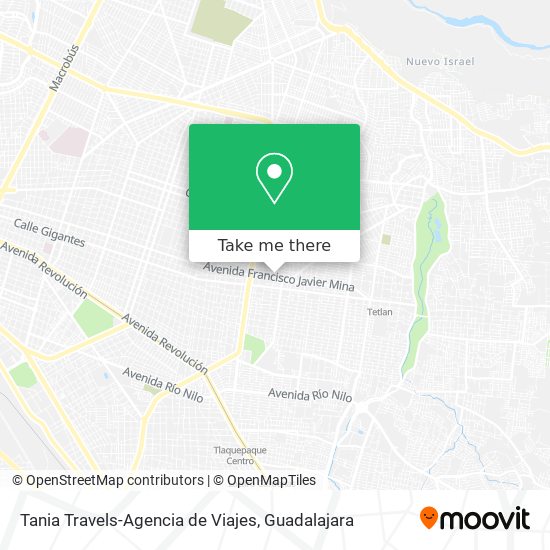 Mapa de Tania Travels-Agencia de Viajes