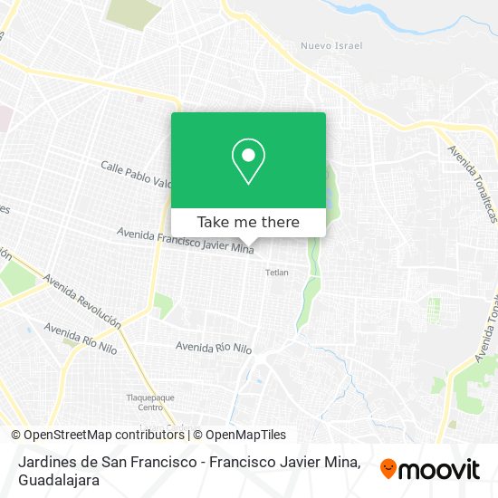 Mapa de Jardines de San Francisco - Francisco Javier Mina