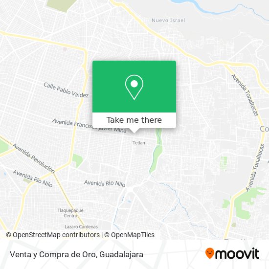 Mapa de Venta y Compra de Oro