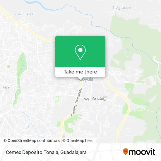 Cemex Deposito Tonala map